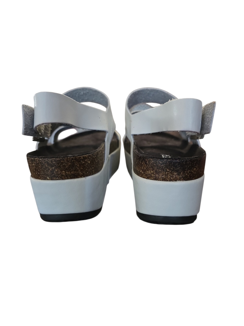 Bumper White Platform Sandal with Buckle Straps - Picture 6 of 9